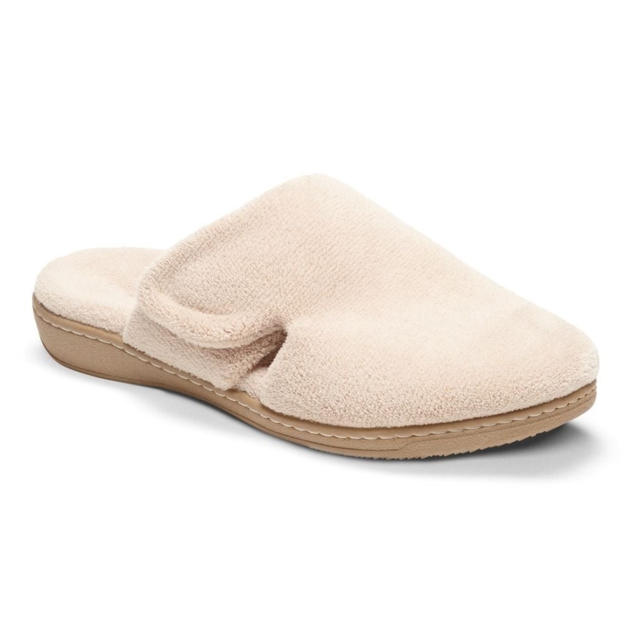 Hellbraune Vionic Gemma Pantoffeln