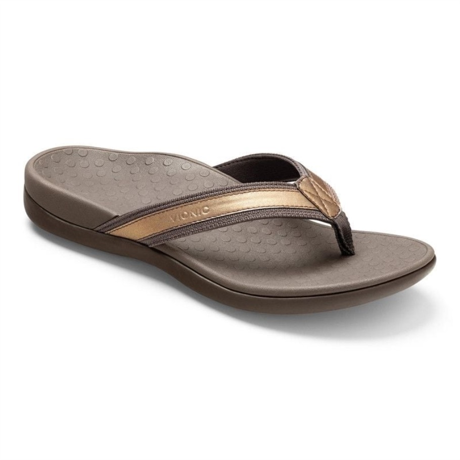 Bronzemetallic Tide Ii Sandale Mit Zehensteg Vionic