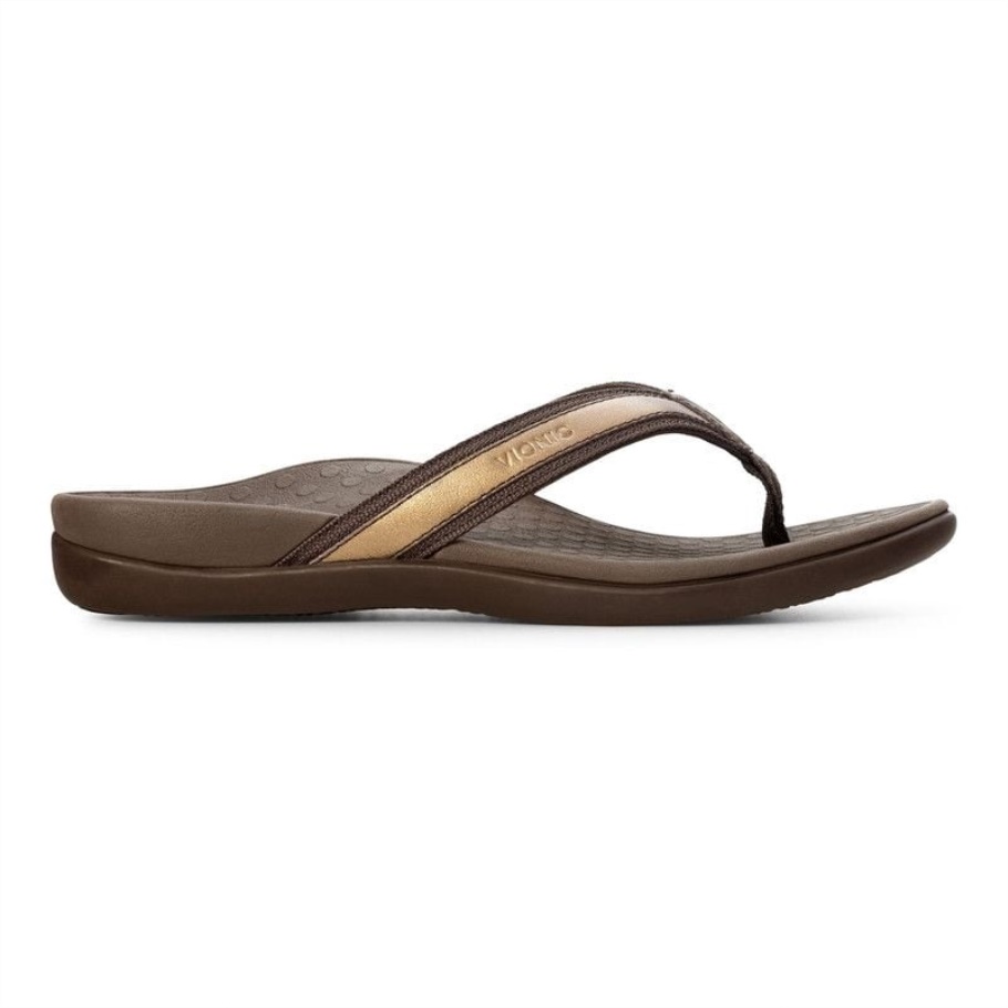 Bronzemetallic Tide Ii Sandale Mit Zehensteg Vionic