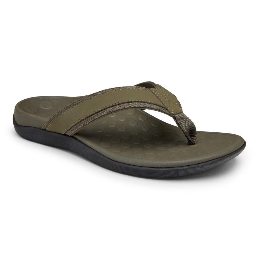 Gezeiten-Zehenstegsandale Für Herren Vionic Olive