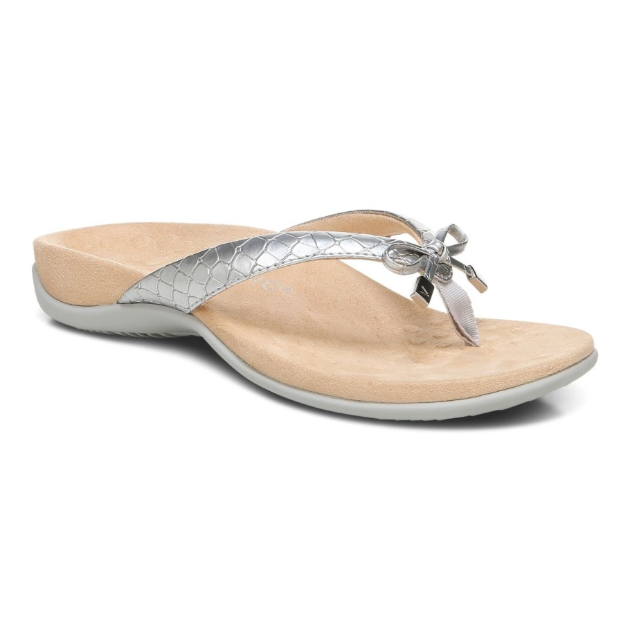 Bella Zehenstegsandale Vionic Silber
