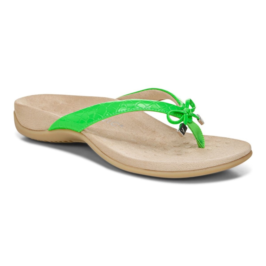 Vionic Electric Green Bella Zehenstegsandale