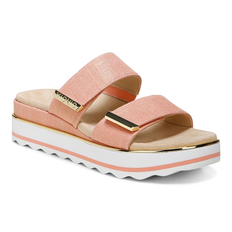 Papaya Leinen Brandie Flatform Sandale Vionic