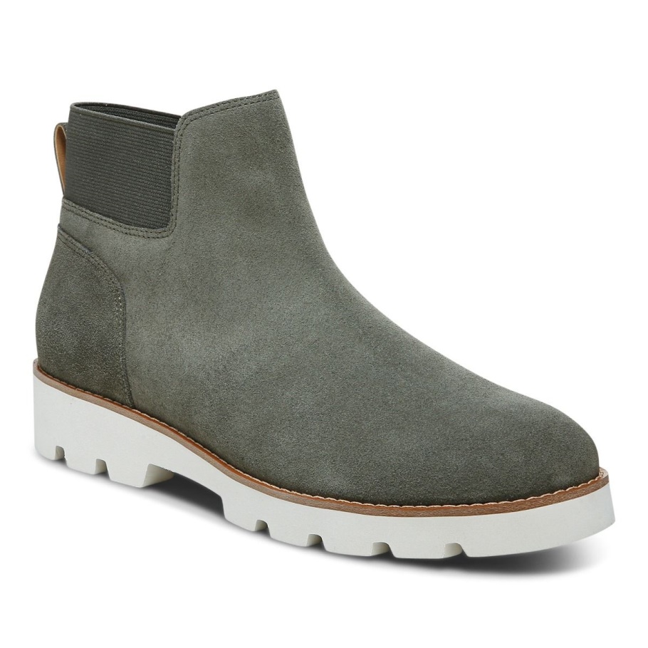 Vionic Brionie-Chelsea-Stiefel Aus Olivfarbenem Wildleder