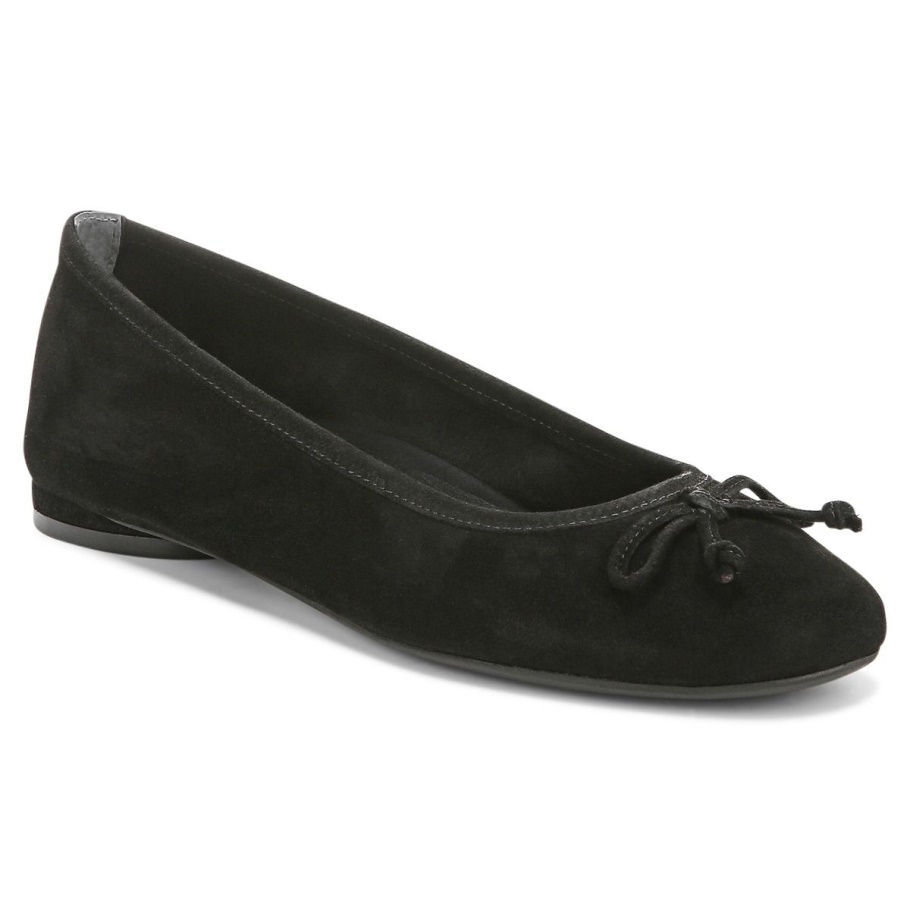 Vionic Callisto Flat Aus Schwarzem Wildleder