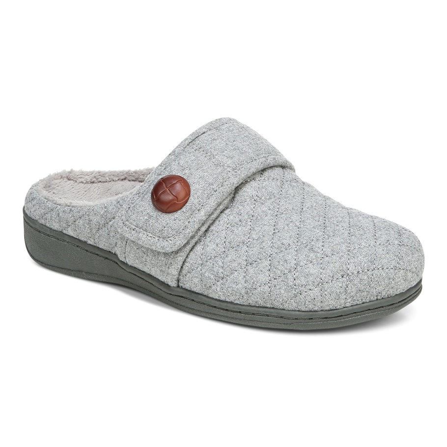 Carlin Pantoffel Hellgrau Vionic
