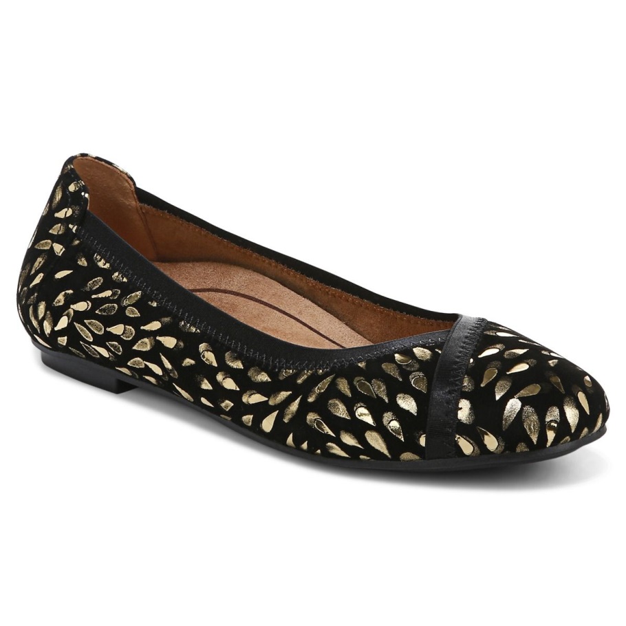Caroll Ballet Flat Schwarz Wildleder Vionic