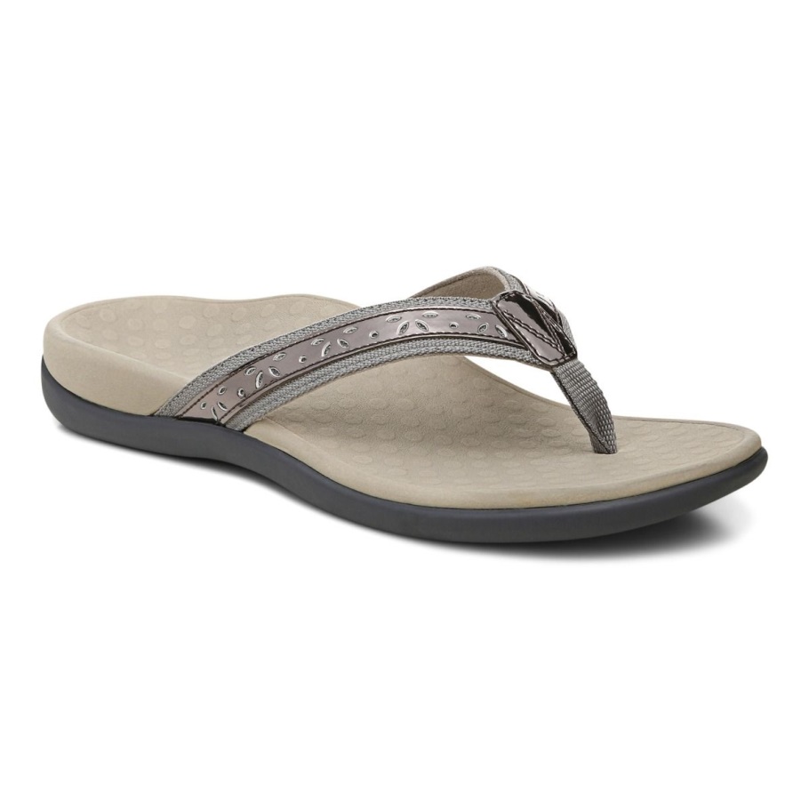 Casandra Zehenstegsandale Vionic Dark Pewter