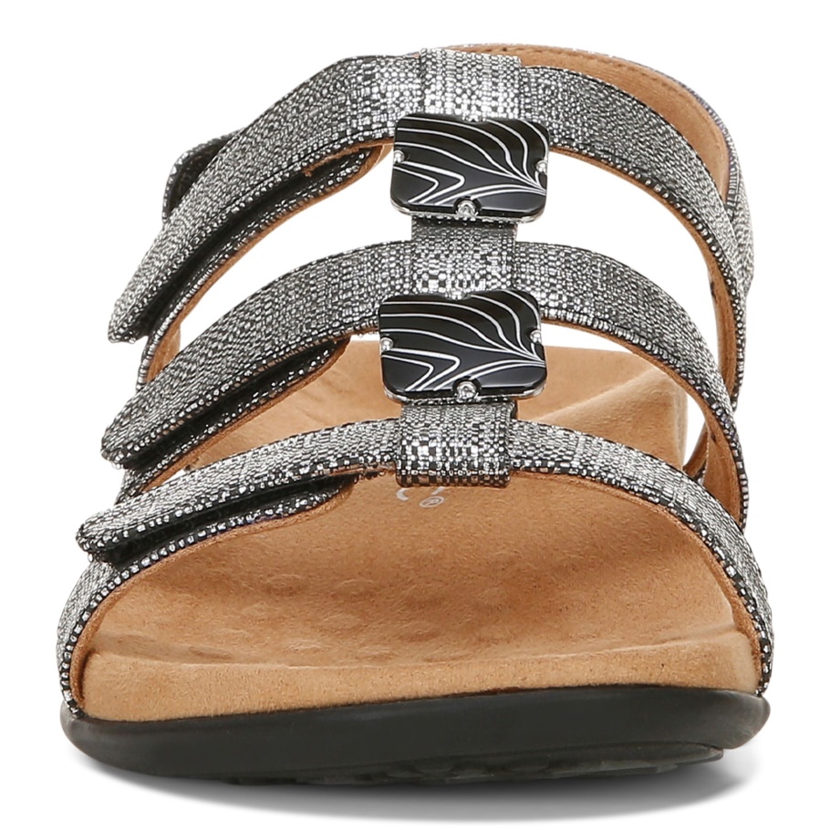 Schwarz-metallic Amber Verstellbare Sandale Vionic