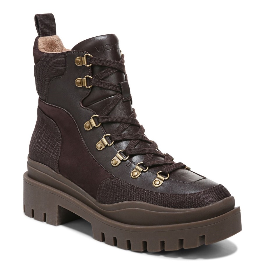 Jaxen Boot Vionic Schokolade Leder Textil