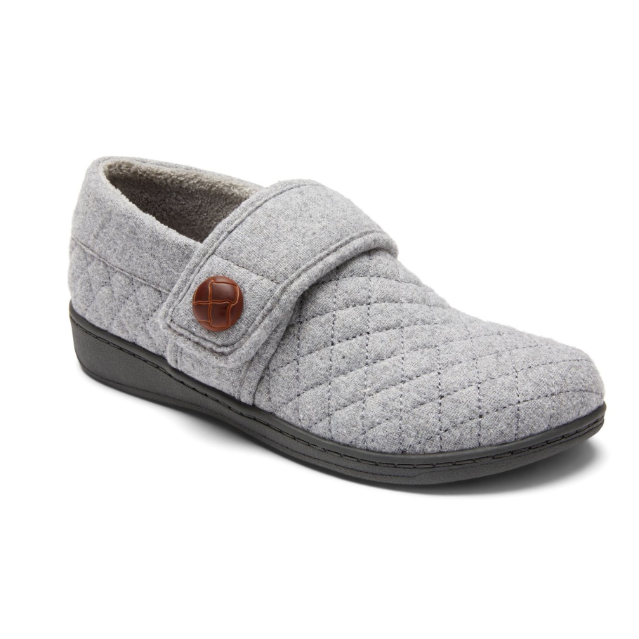 Vionic Jackie Pantoffel Hellgrau
