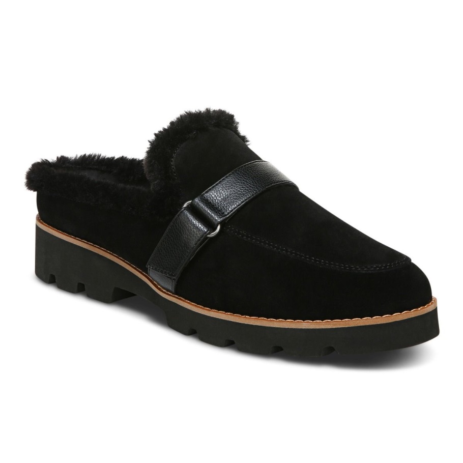 Vionic Kailen Mule Aus Schwarzem Wildleder