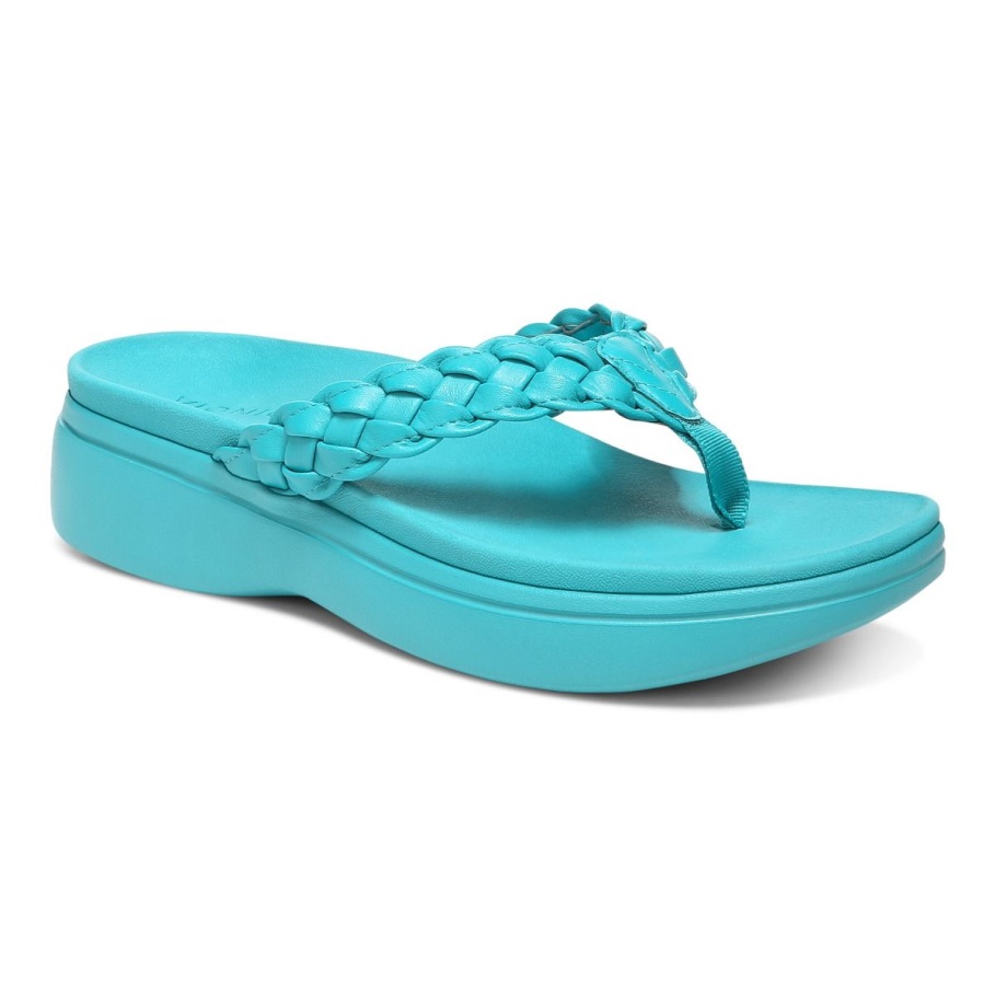 Kenji Plateausandale Seeblau Vionic