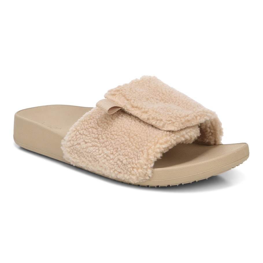 Vionic Ginger Shearling Keira Slide Sandale