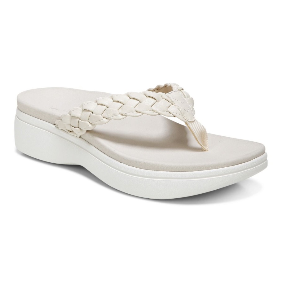 Vionic Kenji Plateausandale Creme