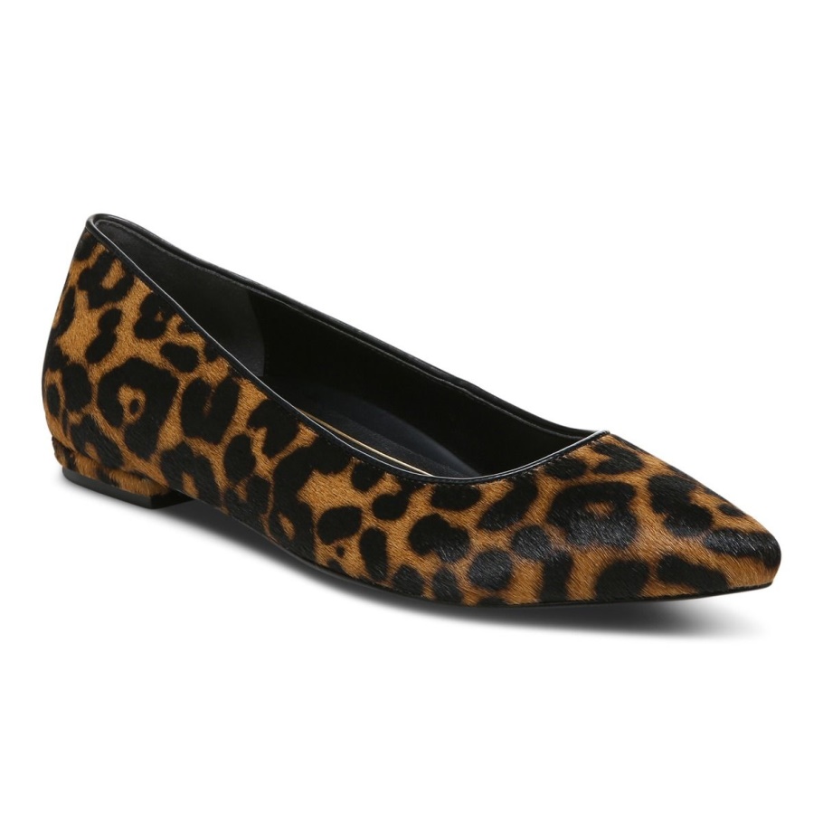 Vionic Tan Leopard Lena Ballerinas