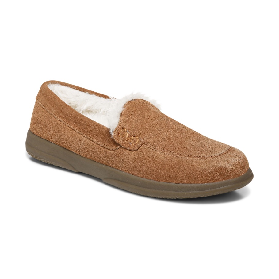 Vionic Toffee Lynez-Slipper Aus Wildleder