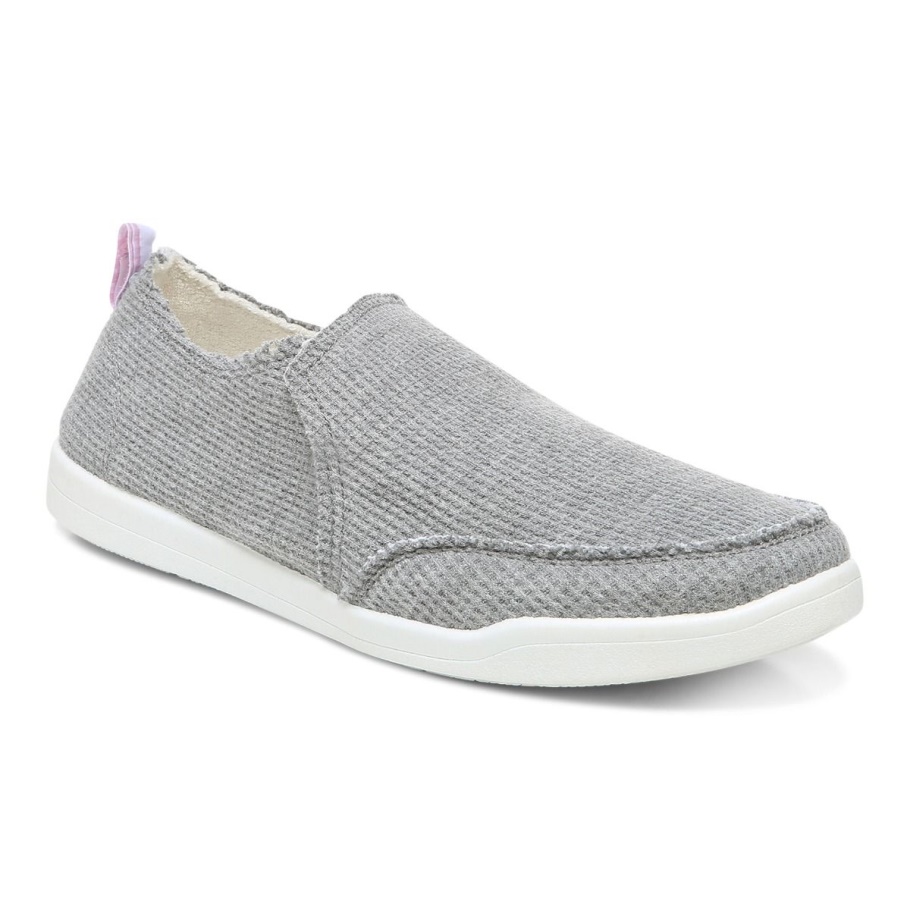 Beach Malibu Slip-on Sneaker: Waffelstrick Vionic Charcoal Knit