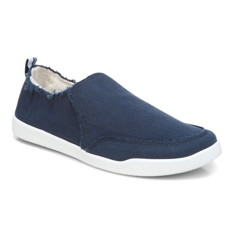 Marineblauer Canvas Beach Malibu Slip-on Sneaker: Canvas Vionic