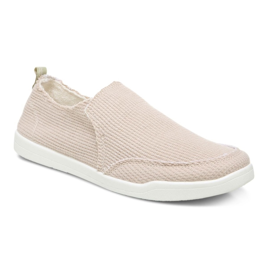 Vionic Creme Knit Beach Malibu Slip-on Sneaker: Waffelstrick