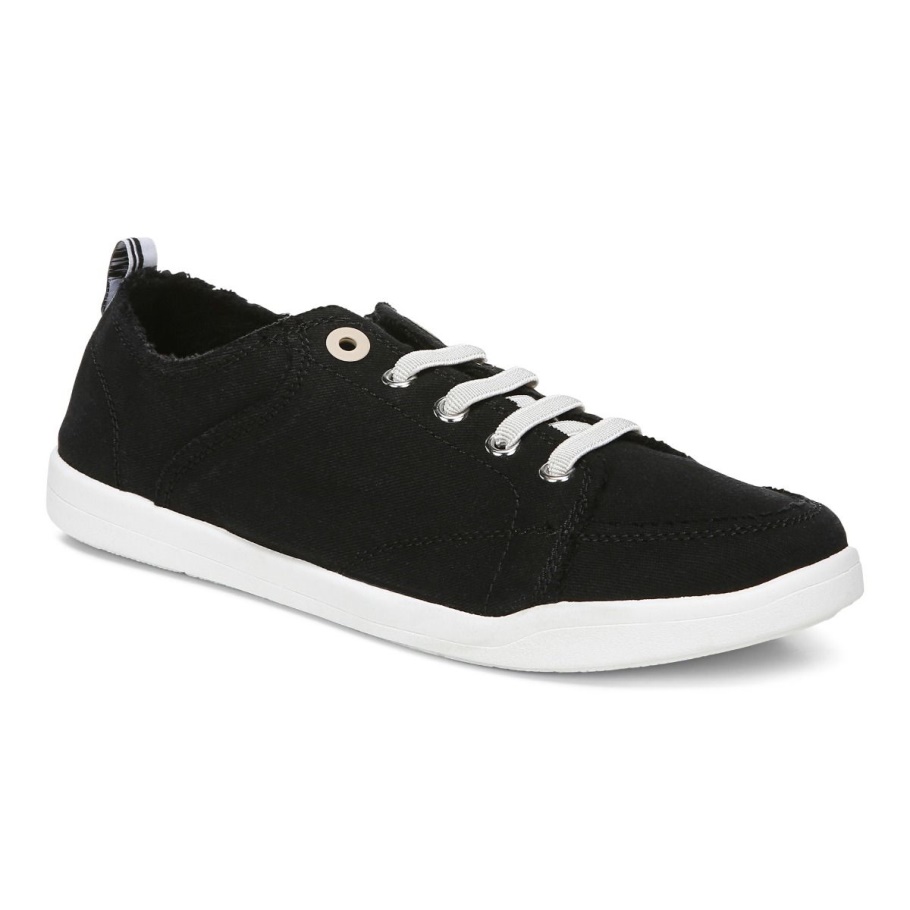 Vionic Black Canvas Beach Pismo Casual Sneaker: Canvas