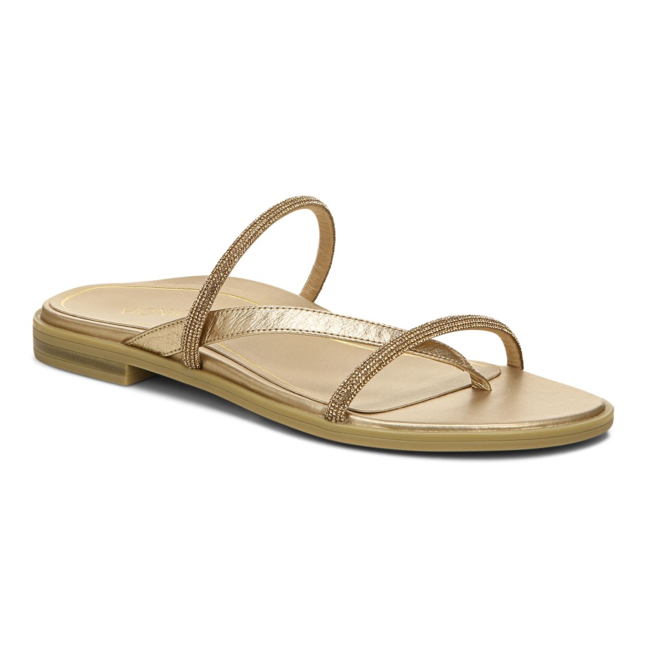 Goldene Vionic-Prisma-Sandale