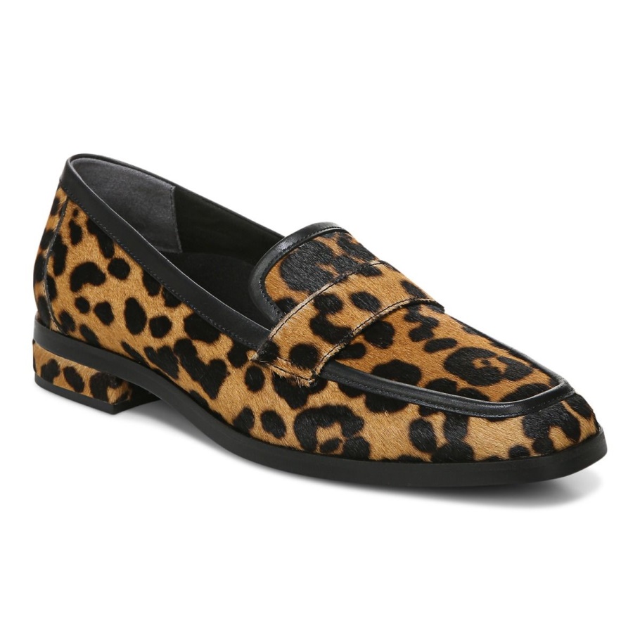 Hellbrauner Sellah-Loafer Vionic Mit Leopardenmuster