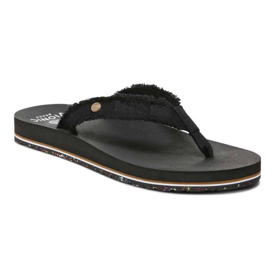 Black Beach Sandale Mit Zehensteg Vionic