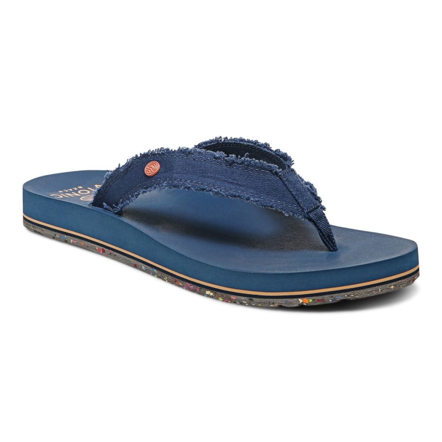 Vionic Navy Beach Relax Zehenstegsandale