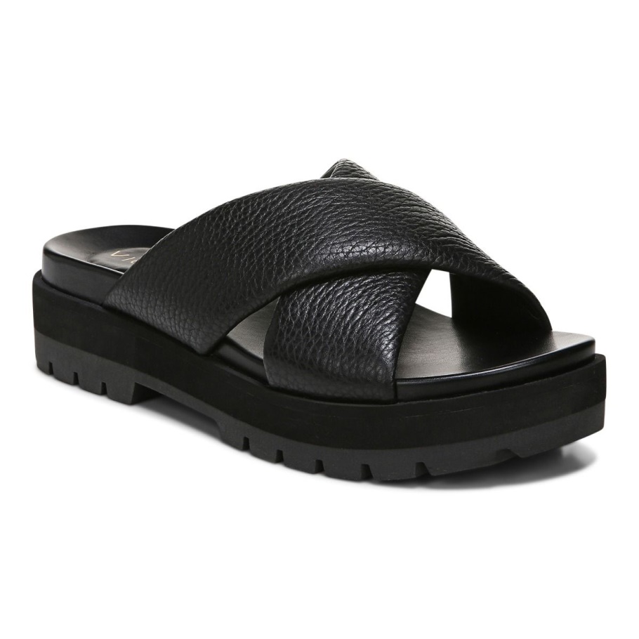 Vesta Flatform Stollensandale Vionic Schwarz
