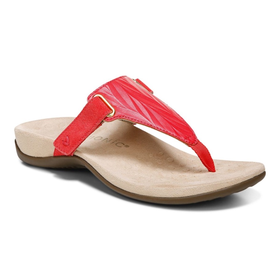 Wanda T-strap Sandale Vionic Poppy