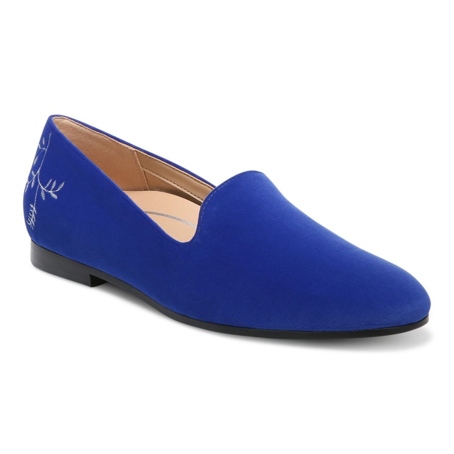Vionic Willa-Slip-On Aus Kobaltblauem Samt