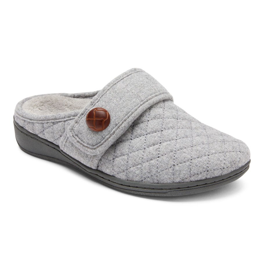 Hellgrauer Carlin Pantoffel Vionic