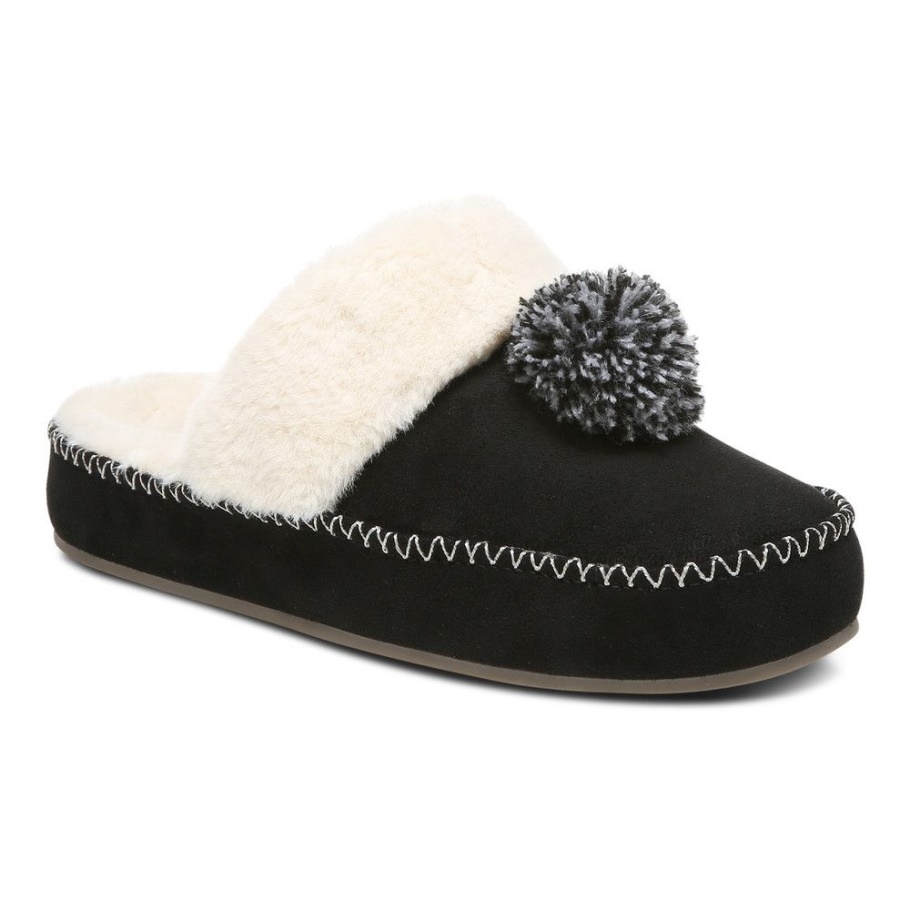 Schwarzer Vionic Grace Pantoffel