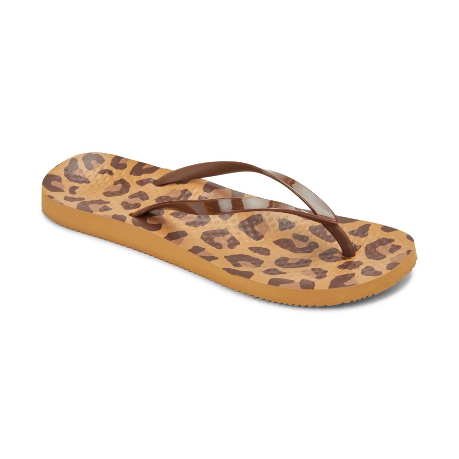 Vionic Noosa Flip Flop Brauner Leopard
