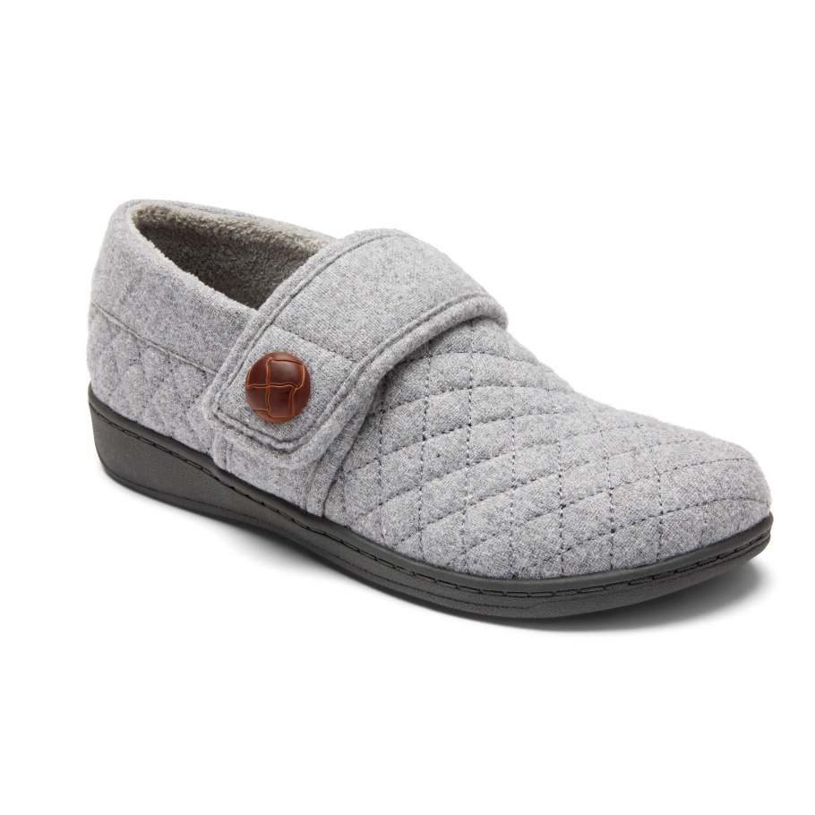 Hellgrauer Jackie-Slipper Vionic
