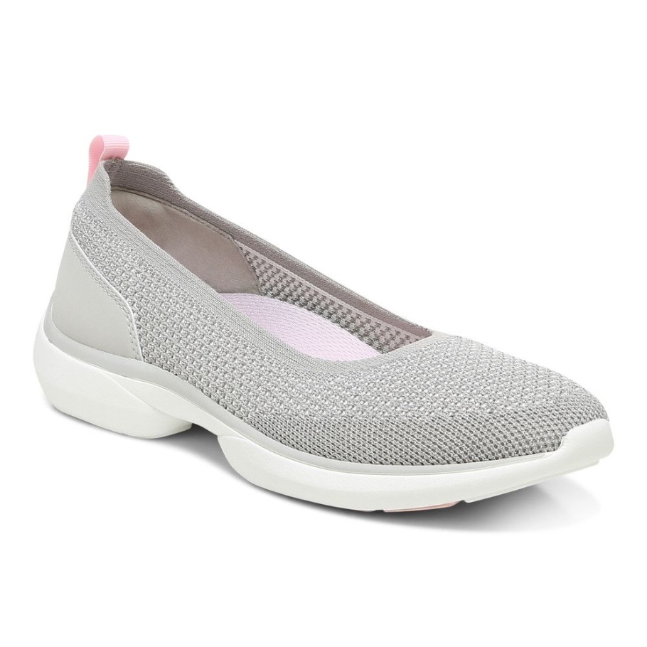Vionic Grey Metallic Kallie Sneaker Zum Hineinschlüpfen