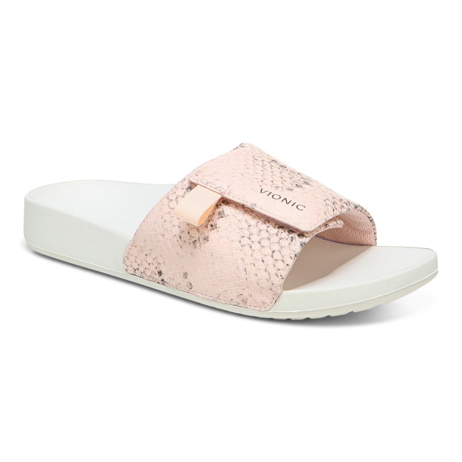 Vionic Keira Slide-Sandale In Hellem Rouge