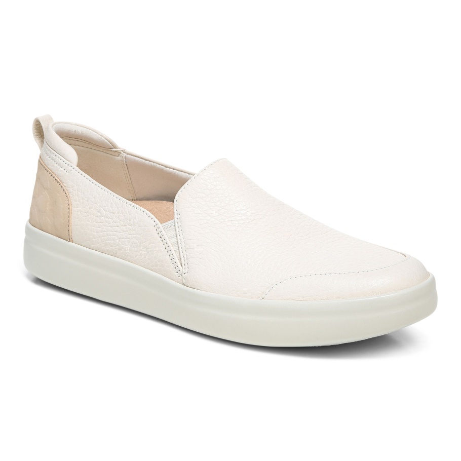 Penelope Casual Slip-on Vionic Creme Leder