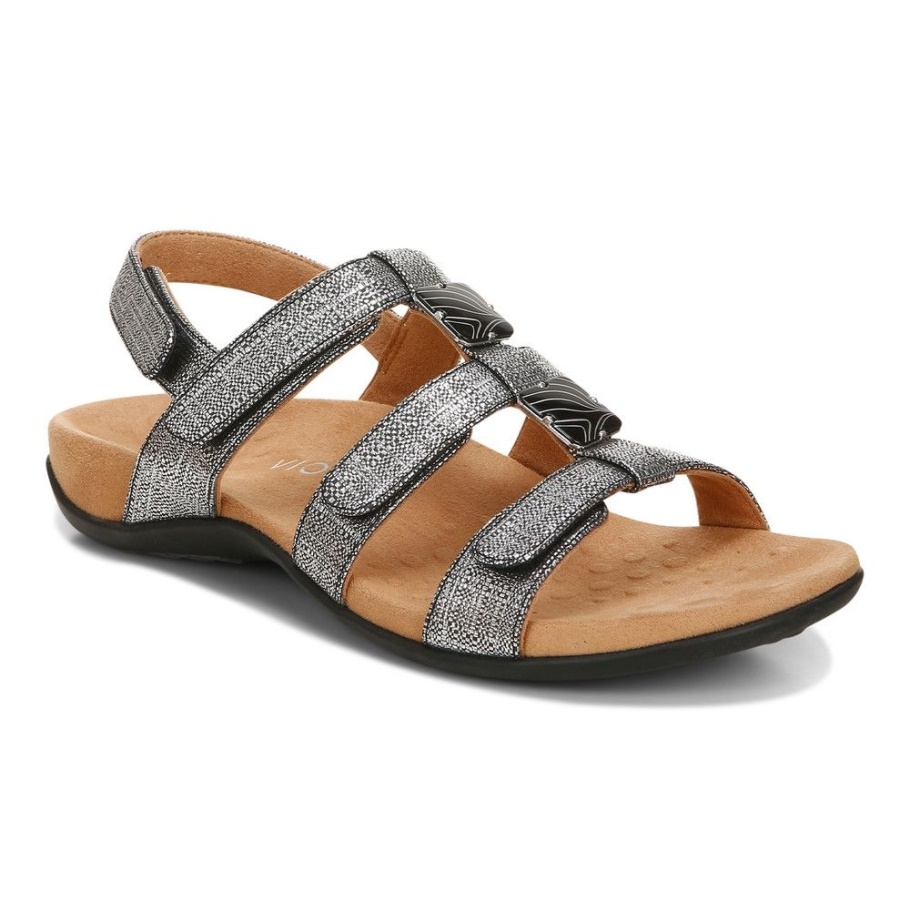 Schwarz-metallic Amber Sandale Vionic