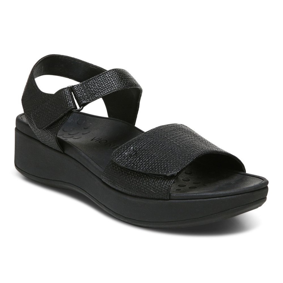 Schwarze Raz Sandale Vionic