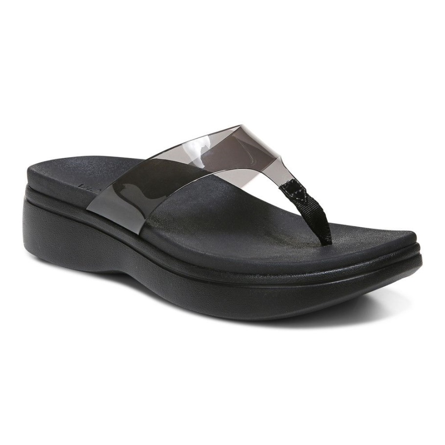 Schwarze Vionic Leuchtende Sandale