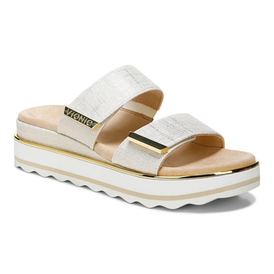Marshmallow Vionic Brandie Flatform-Sandale
