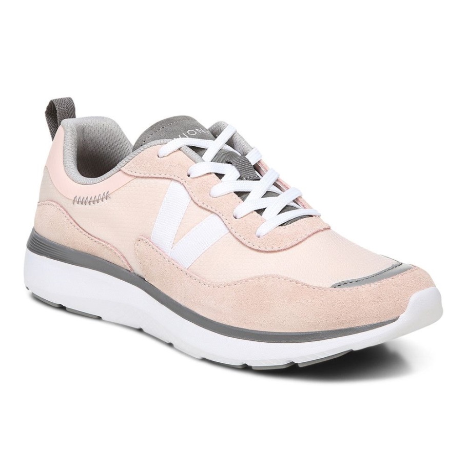 Ayse Sneaker Vionic Aus Nubukleder In Hellem Rouge