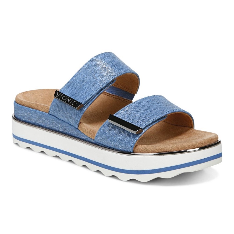 Vallarta Blue Brandie Flatform Sandale Vionic