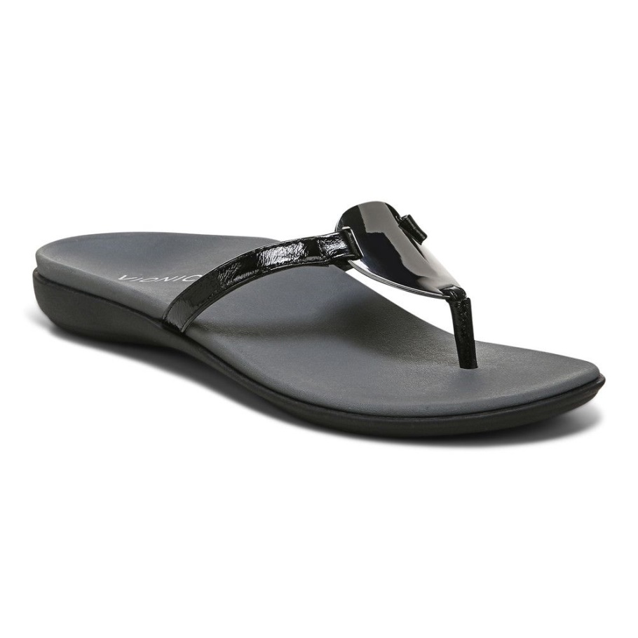 Vionic Schwarze Raya-Sandale