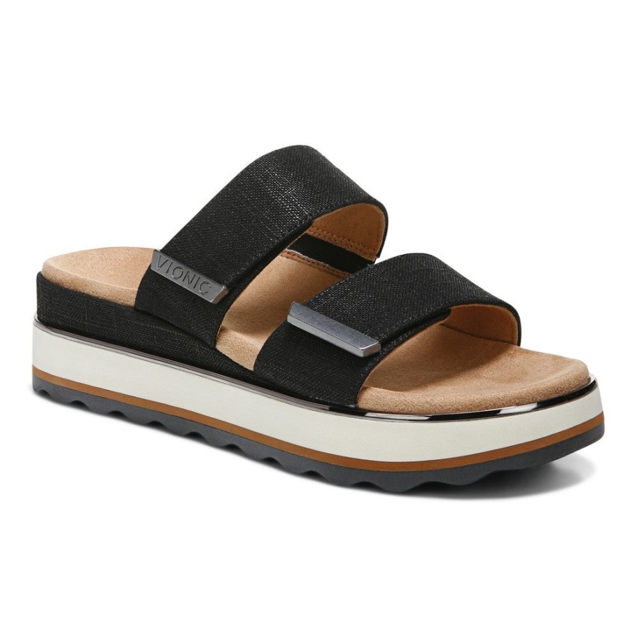 Vionic Brandie Flatform Sandale Onyx