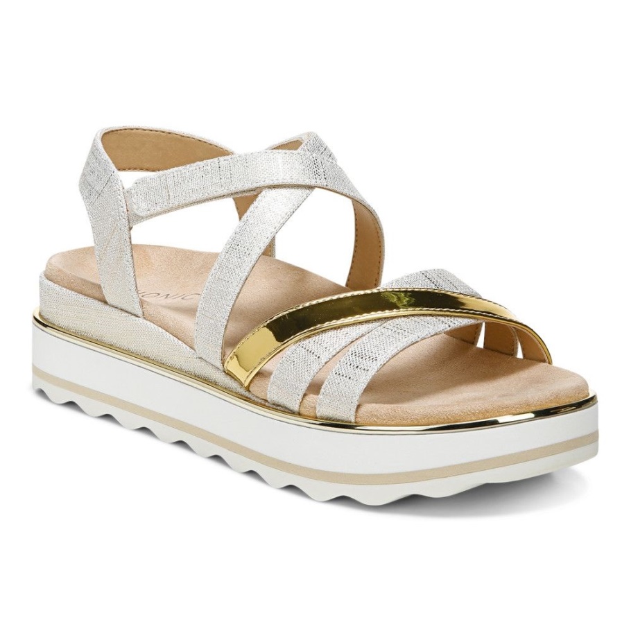 Vionic Marshmallow Kellyn Flatform Sandale