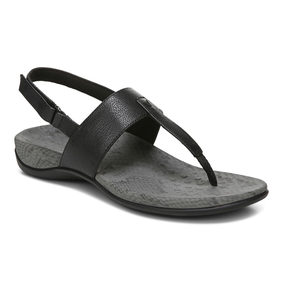 Tala Sandale Mit T-riemen Schwarz Vionic