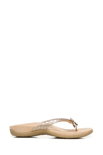 Goldene Bella Vionic Zehenstegsandalen